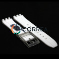 Каучуковий ремінець для годинника Swatch Mister Chrono білий RKS-004 - 4